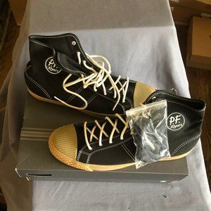 PF Flyers Rambler Black Hi Tops 10.5 RETRO